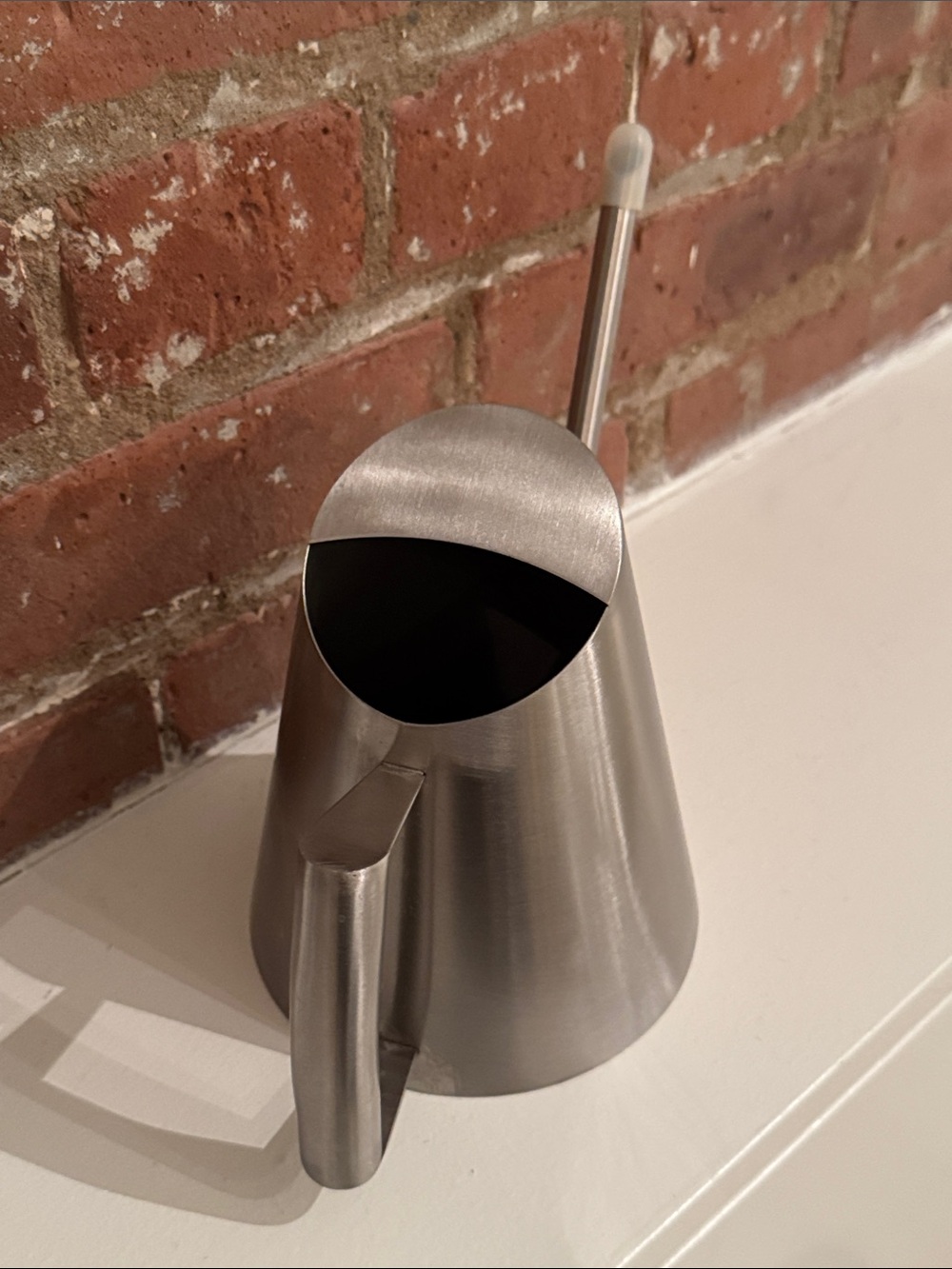 Stainless Steel watering can for indoor plants with long spout - new, never used - Picture 2 of 3